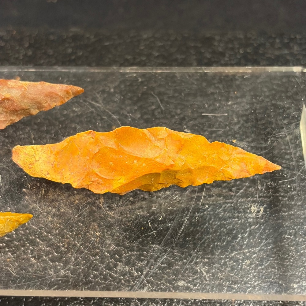 3 Saharan Neolithic Chert Arrowheads North Africa Desert Flint Artifacts Set